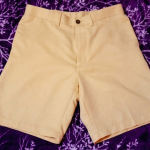 Mens Yellow Round Tree and York Shorts - 32